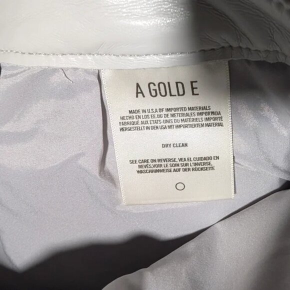 NWT AGOLDE | Recycled Leather Lyle Low Rise Slim In Wisp Pale Gray - Picture 7 of 14